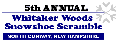 Whitaker Woods Snowshoe Scramble Logo - a Granite State Race Series Event
