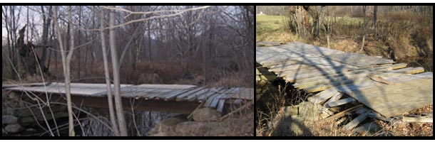 Before photos of bridge repair project