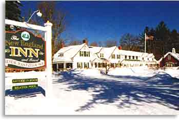 Cross country ski trailside lodging at the New England Inn in Intervale NH