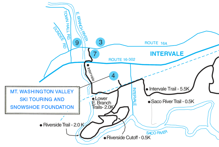Cross Country Ski Trail Map - Mt. Washington Valley Ski Touring ...